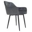 Design fotel, szürke Velvet szövet, VERIO