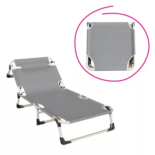 Kerti nyugágy, szürke/bézs, BOVRY