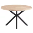 Étkezőasztal, sonoma tölgy/fekete, átmérő 120 cm, MEDOR