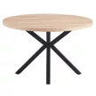 Étkezőasztal, sonoma tölgy/fekete, átmérő 120 cm, MEDOR