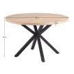 Étkezőasztal, sonoma tölgy/fekete, átmérő 120 cm, MEDOR