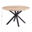 Étkezőasztal, sonoma tölgy/fekete, átmérő 120 cm, MEDOR