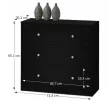 Komód, 3 fiókos, fekete, MAY 3