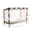 Montessori ágy, természetes/fehér/kék/piros, 90x200, FUTAL