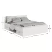 Ágykeret, 160x200, fehér, MICHIGAN NEW