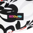Babzsák, fehér/fekete/szürke/piros minta, ELION