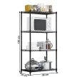 Polcállvány, 4 polcos, fekete, SUER TYP 1