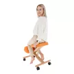 Ergonomikus térdelőszék, narancs/bükkfa, FLONET
