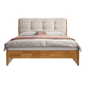 Franciaágy, 180x200, masszív fa, természetes, FLORENCIA