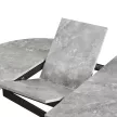Kihúzható étkezőasztal, beton/fekete, 100x100-140x75 cm, ABERO TYP 1
