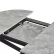 Kihúzható étkezőasztal, beton/fekete, 100x100-140x75 cm, ABERO TYP 1