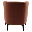 Design fotel, terrakotta/fekete, KAPY