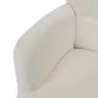 Fotel lábtartóval, fehér Velvet szövet/fekete, HABEN
