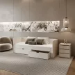 Kihúzható ágy, fehér, 90/180x200, ANTONY