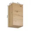 Felső szekrény, artisan tölgy, univerzális, LANGEN G40