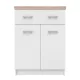 Komód 2D1S/60, fehér/sonoma tölgy, TOPTY TYP 41