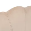 Fotel Art-deco stílusban, bézs Velvet anyag/gold chróm-arany, NOBLIN
