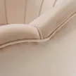 Fotel Art-deco stílusban, bézs Velvet anyag/gold chróm-arany, NOBLIN
