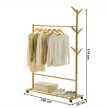 Kerekes akasztó, bambus, 100 cm széles, VIKIR TYP 3