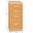 Konyhaszekrény, alsó, égerfa, LORA MDF NEW KLASIK S40SZ4