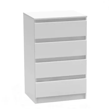 4 fiókos komód, fehér, HANY NEW 014