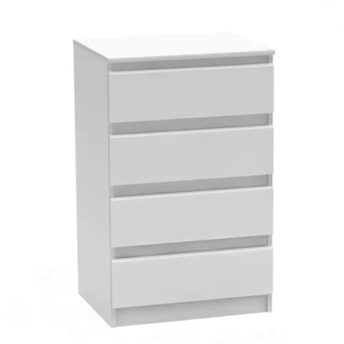 4 fiókos komód, fehér, HANY NEW 014