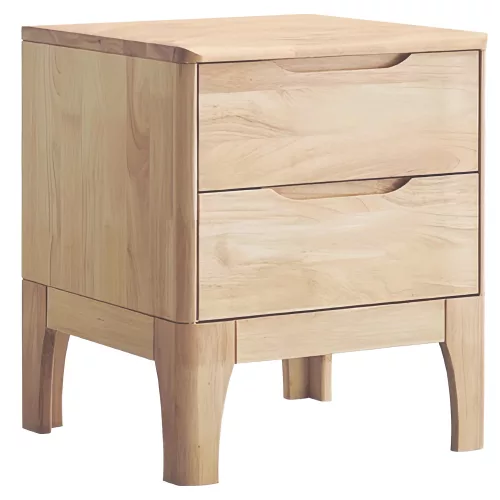 Éjjeliszekrény, masszív fa, természetes, FERB