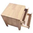 Éjjeliszekrény, masszív fa, természetes, FERB