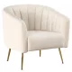 Design fotel, bézs Velvet szövet/gold króm-arany, BAGY