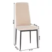 Szék, bézs Dulux Velvet szövet/fekete fém, COLETA NOVA
