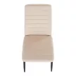 Szék, bézs Dulux Velvet szövet/fekete fém, COLETA NOVA