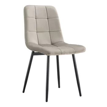   Szék, szürkésbarna Taupe Velvet szövet/fekete, RAMITA TYP 3