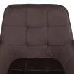Design fotel, szürkésbarna Velvet/fekete, PETIN