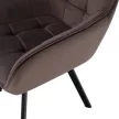 Design fotel, szürkésbarna Velvet/fekete, PETIN