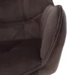 Design fotel, szürkésbarna Velvet/fekete, PETIN