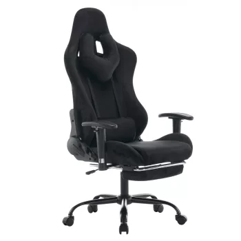 Irodai/gamer szék, fekete Velvet szövet, SALOP