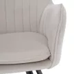 Design fotel, bézses szürke Velvet szövet, AURIL