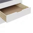 Ágy kihúzható pótággyal, fehér, tömörfa, 90x200, MARINELLA NEW