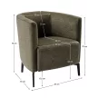 Design fotel, zöld/fekete, KAPY