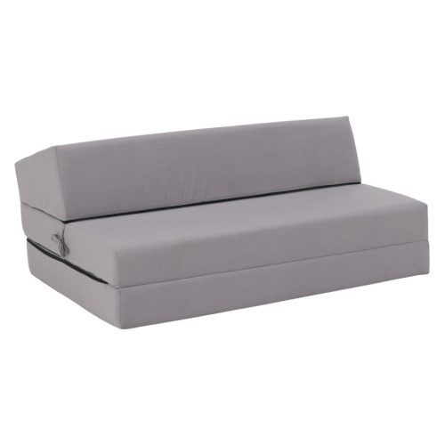 Összecsukható matrac/fotel, 2v1, világosszürke, VEDIS