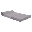 Összecsukható matrac/fotel, 2v1, világosszürke, VEDIS