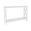 Konzolasztal, fehér, APOLOS