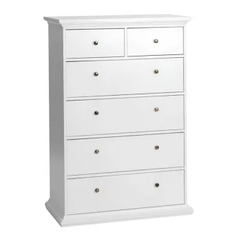 Komód, DTD fóliázott/MDF festett, fehér, PARIS 76718