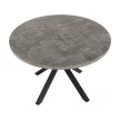Étkezőasztal, beton/fekete, átmérő 120 cm, MEDOR
