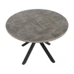 Étkezőasztal, beton/fekete, átmérő 120 cm, MEDOR