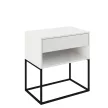 Éjjeliszekrény/kisasztal, fehér/fekete, ARTI TYP 2