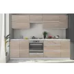 Elemes konyhabútor 2,6m, fehér/tölgy sonoma, LINE NEW