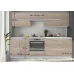 Elemes konyhabútor 2,6m, fehér/tölgy sonoma, LINE NEW