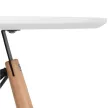 Étkezőasztal, fehér/matt/bükk, átmérő 120 cm, DEMIN NEW