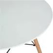 Étkezőasztal, fehér/matt/bükk, átmérő 120 cm, DEMIN NEW